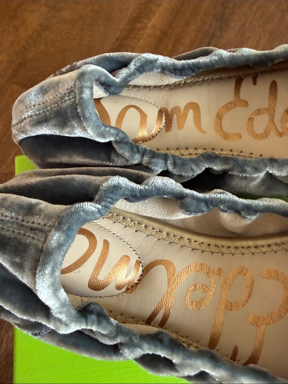 Sam Edelman smokey blue Velvet Ballet Flats - Picture 3 of 7